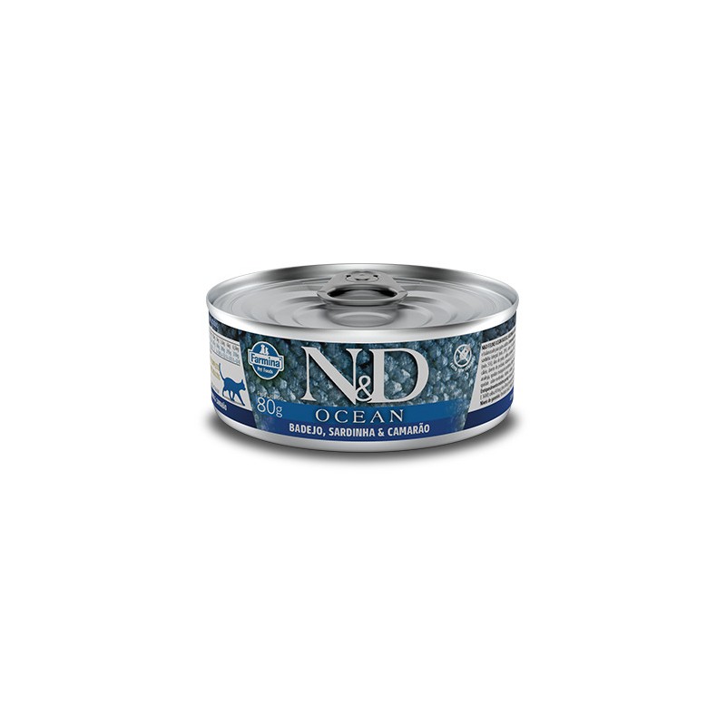 ND FELINE OCEAN BADEJO, SARDINHA E CAMARAO 0,08KG