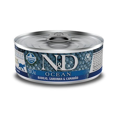 ND FELINE OCEAN BADEJO, SARDINHA E CAMARAO 0,08KG